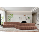  Manufacturer Color_Cognac -- Arc 197" Cognac Vegan Leather Upholstered 8 pc Modular Sectional IMAGE 2