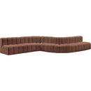  Manufacturer Color_Cognac -- Arc 197" Cognac Vegan Leather Upholstered 8 pc Modular Sectional IMAGE 3