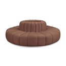  Manufacturer Color_Cognac -- Arc 90" Cognac Vegan Leather Upholstered 8 pc Modular Sectional IMAGE 1