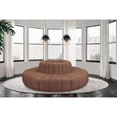 Manufacturer Color_Cognac -- Arc 90" Cognac Vegan Leather Upholstered 8 pc Modular Sectional IMAGE 2