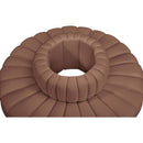  Manufacturer Color_Cognac -- Arc 90" Cognac Vegan Leather Upholstered 8 pc Modular Sectional IMAGE 5