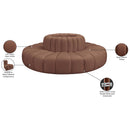  Manufacturer Color_Cognac -- Arc 90" Cognac Vegan Leather Upholstered 8 pc Modular Sectional IMAGE 8