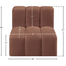  Manufacturer Color_Cognac -- Arc Cognac Vegan Leather Upholstered Modular Straight Chair IMAGE 11