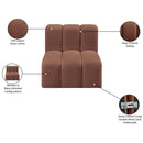 Manufacturer Color_Cognac -- Arc Cognac Vegan Leather Upholstered Modular Straight Chair IMAGE 12