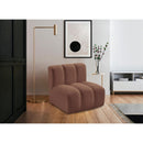  Manufacturer Color_Cognac -- Arc Cognac Vegan Leather Upholstered Modular Straight Chair IMAGE 2