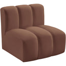  Manufacturer Color_Cognac -- Arc Cognac Vegan Leather Upholstered Modular Straight Chair IMAGE 4