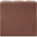  Manufacturer Color_Cognac -- Arc Cognac Vegan Leather Upholstered Modular Straight Chair IMAGE 6