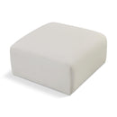  Manufacturer Color_Cream -- Arc Cream Vegan Leather Upholstered Modular Ottoman IMAGE 1