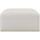  Manufacturer Color_Cream -- Arc Cream Vegan Leather Upholstered Modular Ottoman IMAGE 4