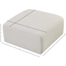  Manufacturer Color_Cream -- Arc Cream Vegan Leather Upholstered Modular Ottoman IMAGE 6