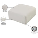  Manufacturer Color_Cream -- Arc Cream Vegan Leather Upholstered Modular Ottoman IMAGE 7