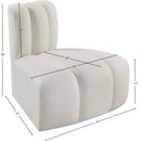  Manufacturer Color_Cream -- Arc Cream Vegan Leather Upholstered Modular Reverse Corner Chair IMAGE 12
