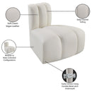  Manufacturer Color_Cream -- Arc Cream Vegan Leather Upholstered Modular Reverse Corner Chair IMAGE 13