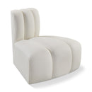  Manufacturer Color_Cream -- Arc Cream Vegan Leather Upholstered Modular Reverse Corner Chair IMAGE 1