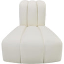  Manufacturer Color_Cream -- Arc Cream Vegan Leather Upholstered Modular Reverse Corner Chair IMAGE 5