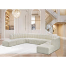  Manufacturer Color_Cream -- Arc 161" Cream Vegan Leather Upholstered 10 pc Modular Sectional IMAGE 2