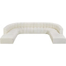  Manufacturer Color_Cream -- Arc 161" Cream Vegan Leather Upholstered 10 pc Modular Sectional IMAGE 3