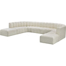  Manufacturer Color_Cream -- Arc 161" Cream Vegan Leather Upholstered 10 pc Modular Sectional IMAGE 4