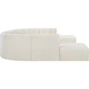  Manufacturer Color_Cream -- Arc 161" Cream Vegan Leather Upholstered 10 pc Modular Sectional IMAGE 5
