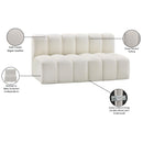  Manufacturer Color_Cream -- Arc 60" Cream Vegan Leather Upholstered 2 pc Modular Sectional IMAGE 12