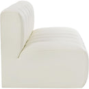  Manufacturer Color_Cream -- Arc 60" Cream Vegan Leather Upholstered 2 pc Modular Sectional IMAGE 5