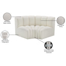  Manufacturer Color_Cream -- Arc 60" Cream Vegan Leather Upholstered 2 pc Modular Sectional IMAGE 11