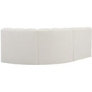  Manufacturer Color_Cream -- Arc 84" Cream Vegan Leather Upholstered 3 pc Modular Sectional IMAGE 6