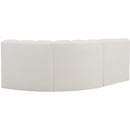Meridian Arc Cream Vegan Leather 3 pc Modular Sectional IMAGE 6