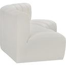 Meridian Arc Cream Vegan Leather 3 pc Modular Sectional IMAGE 5