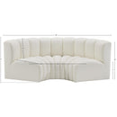  Manufacturer Color_Cream -- Arc 80" Cream Vegan Leather Upholstered 3 pc Modular Sectional IMAGE 11
