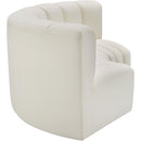 Meridian Arc Cream Vegan Leather 3 pc Modular Sectional IMAGE 5