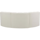  Manufacturer Color_Cream -- Arc 80" Cream Vegan Leather Upholstered 3 pc Modular Sectional IMAGE 6