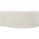  Manufacturer Color_Cream -- Arc 70" Cream Vegan Leather Upholstered 3 pc Modular Sectional IMAGE 6