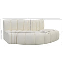  Manufacturer Color_Cream -- Arc 77" Cream Vegan Leather Upholstered 3 pc Modular Sectional IMAGE 10