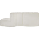 Meridian Arc Cream Vegan Leather 3 pc Modular Sectional IMAGE 5