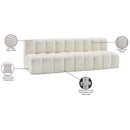  Manufacturer Color_Cream -- Arc 89.5" Cream Vegan Leather Upholstered 3 pc Modular Sectional IMAGE 12