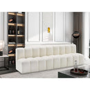  Manufacturer Color_Cream -- Arc 89.5" Cream Vegan Leather Upholstered 3 pc Modular Sectional IMAGE 2