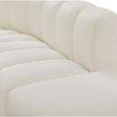  Manufacturer Color_Cream -- Arc 89.5" Cream Vegan Leather Upholstered 3 pc Modular Sectional IMAGE 8