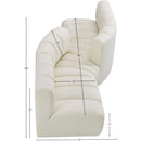  Manufacturer Color_Cream -- Arc 108" Cream Vegan Leather Upholstered 4 pc Modular Sectional IMAGE 10