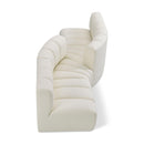  Manufacturer Color_Cream -- Arc 108" Cream Vegan Leather Upholstered 4 pc Modular Sectional IMAGE 1