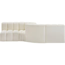  Manufacturer Color_Cream -- Arc 108" Cream Vegan Leather Upholstered 4 pc Modular Sectional IMAGE 5