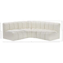  Manufacturer Color_Cream -- Arc 103" Cream Vegan Leather Upholstered 4 pc Modular Sectional IMAGE 11