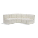  Manufacturer Color_Cream -- Arc 103" Cream Vegan Leather Upholstered 4 pc Modular Sectional IMAGE 1
