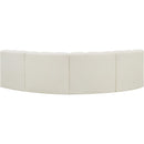  Manufacturer Color_Cream -- Arc 103" Cream Vegan Leather Upholstered 4 pc Modular Sectional IMAGE 6