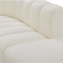 Meridian Arc Cream Vegan Leather 4 pc Modular Sectional IMAGE 8