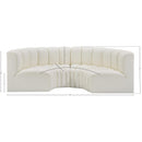  Manufacturer Color_Cream -- Arc 88" Cream Vegan Leather Upholstered 4 pc Modular Sectional IMAGE 11