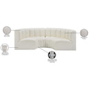  Manufacturer Color_Cream -- Arc 88" Cream Vegan Leather Upholstered 4 pc Modular Sectional IMAGE 12