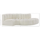  Manufacturer Color_Cream -- Arc 104" Cream Vegan Leather Upholstered 4 pc Modular Sectional IMAGE 10