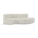  Manufacturer Color_Cream -- Arc 104" Cream Vegan Leather Upholstered 4 pc Modular Sectional IMAGE 1