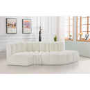  Manufacturer Color_Cream -- Arc 104" Cream Vegan Leather Upholstered 4 pc Modular Sectional IMAGE 2